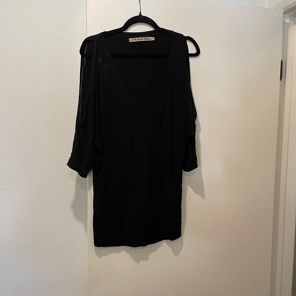Michael Stars black Cold Shoulder‎ tunic